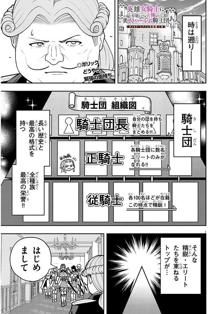 Eiyuu Onna Kishi ni Yuunou to Bareta Ore no Bijin Harem Kishidan - Chapter 7 - Page 1