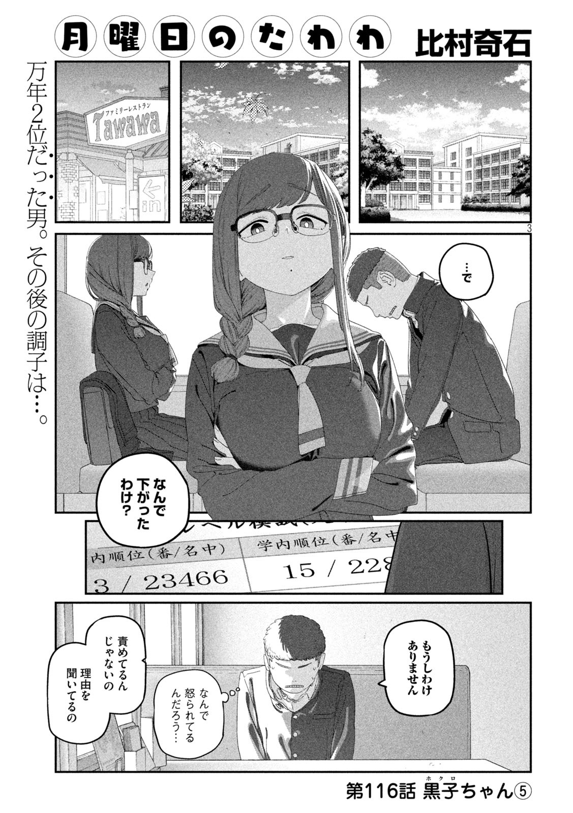 Getsuyoubi no Tawawa - Chapter 116 - Page 3