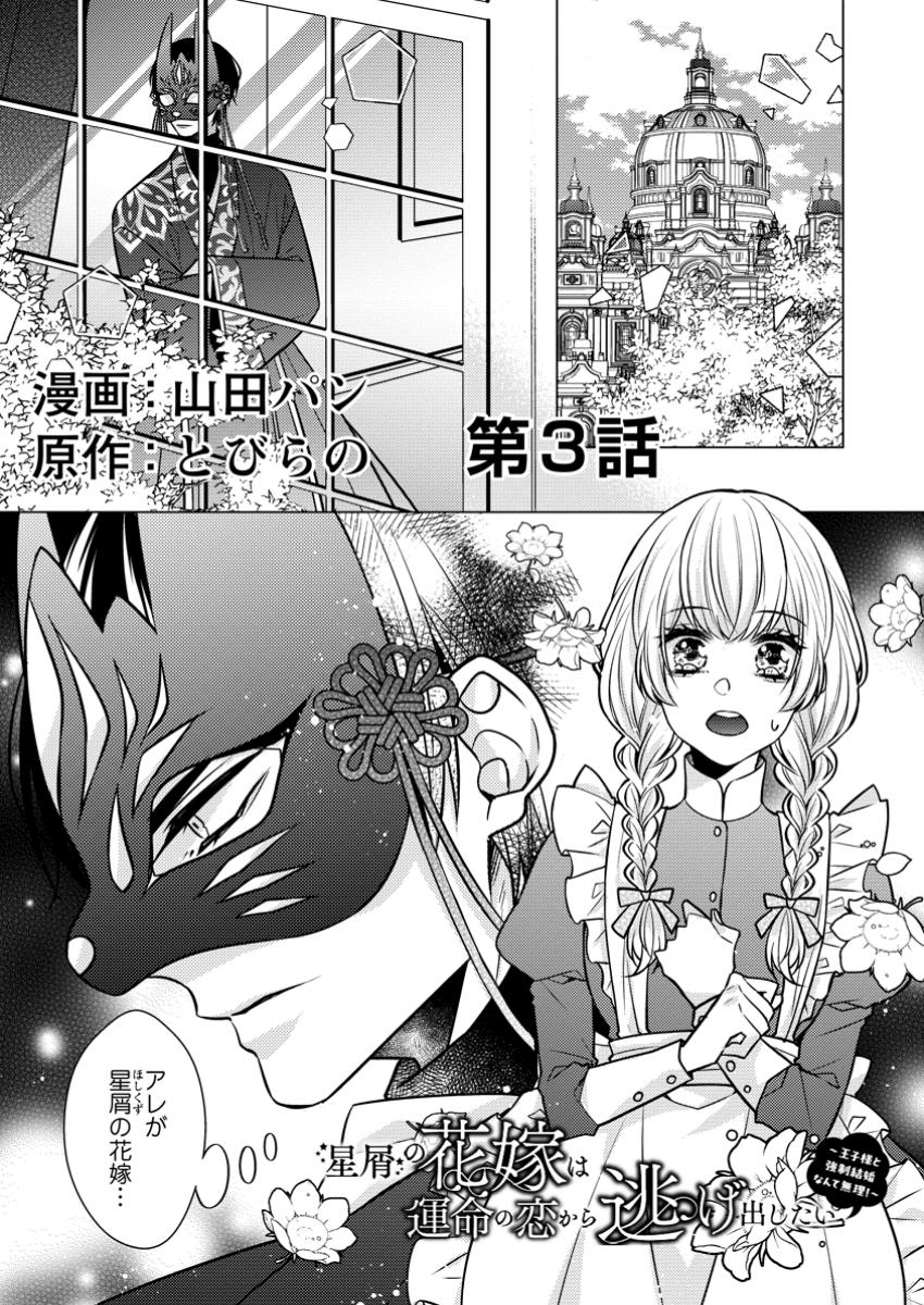 Hoshikuzu no Hanayome wa Unmei no Koi kara Nigedashitai - Chapter 3.1 - Page 1
