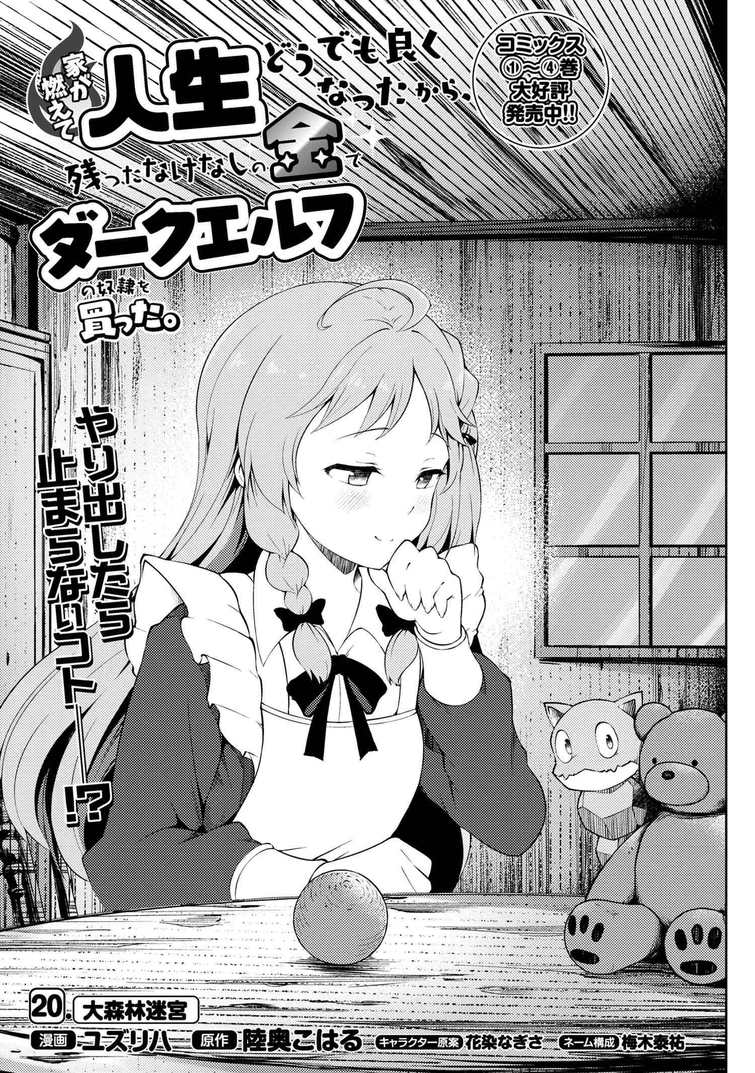 Ie ga Moete Jinsei Dou Demo Yoku Natta kara, Nokotta Nakenashi no Kin de Dark Elf no Dorei o Katta - Chapter 20.1 - Page 1