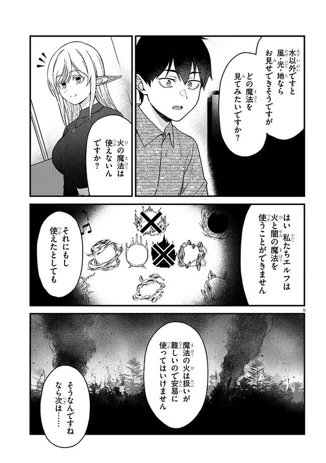 Isekai kara Kita Elf to Tomo ni Sugosu Nichijou - Chapter 3.1 - Page 9
