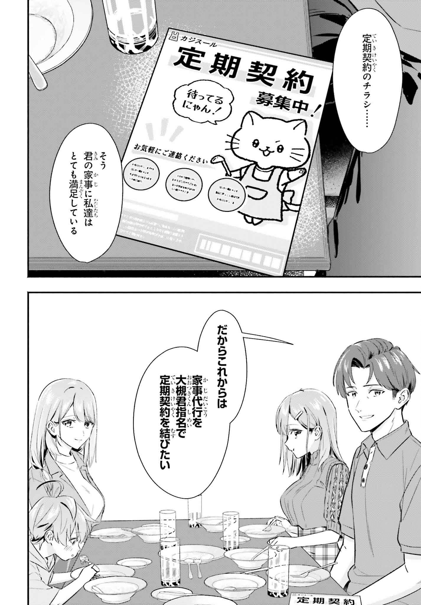 Kaji Daikou no Arbeit wo Hajimetara Gakuen Ichi no Bishoujo no Kazoku ni Kiniirarechaimashita. - Chapter 5.2 - Page 14