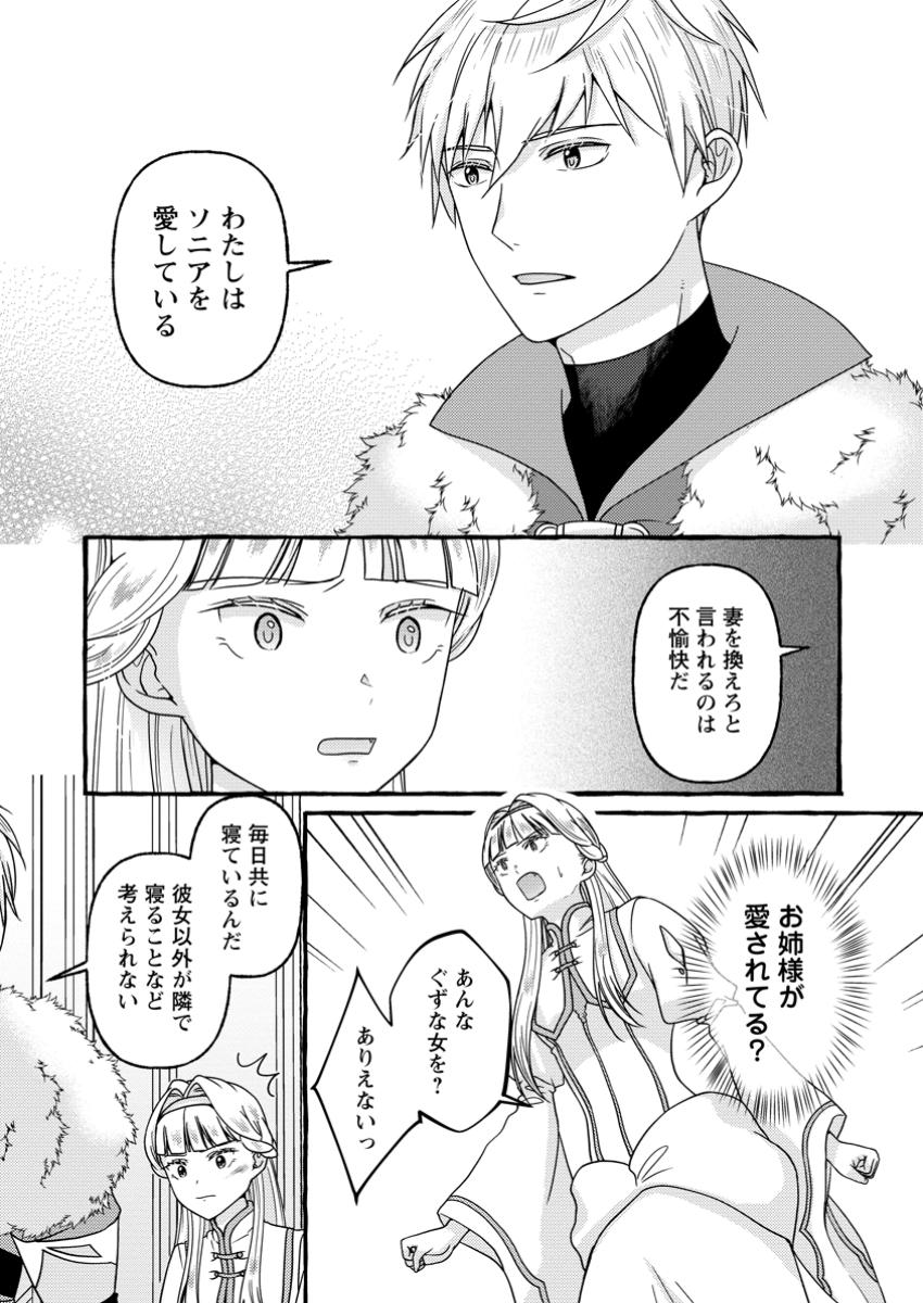 Migawari no Ochikobore Ikenie Seijo wa Tekikoku wo Otouto ni Dekiai sareru shokei no Hi wa itsu desho? - Chapter 8.2 - Page 4