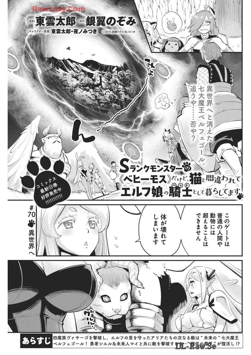 S-Rank Monster no Behemoth Dakedo, Neko to Machigawarete Erufu Musume no Kishi (Pet) Toshite Kurashitemasu - Chapter 70 - Page 1
