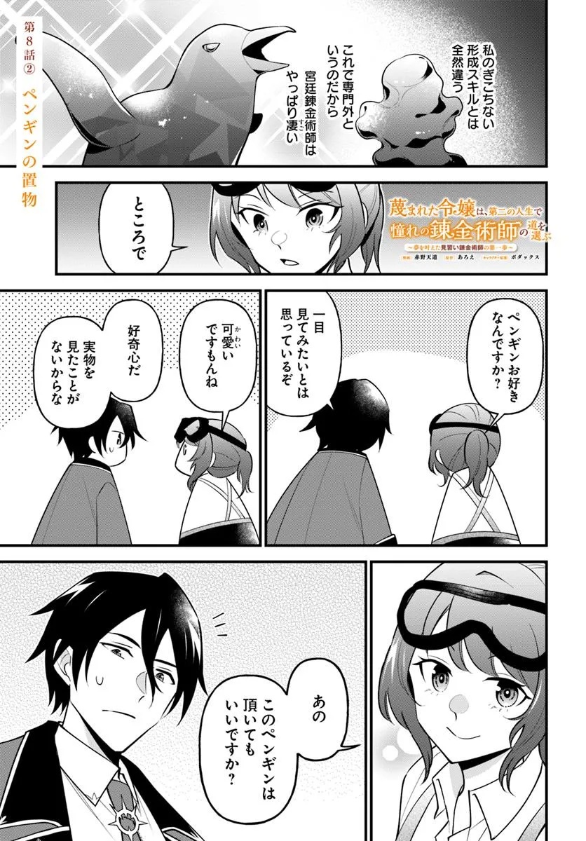 Sagesumareta Reijou wa, Daini no Jinsei de Akogare no Renkinjutsushi no Michi wo Erabu – Yume wo Kanaeta Minarai Renkinjutsushi no Daiippo - Chapter 8.2 - Page 1