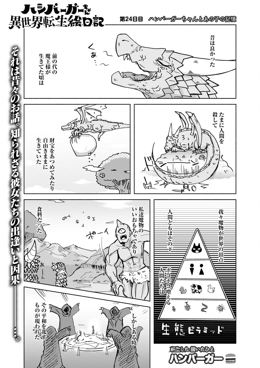 Hamburger-chan Isekai Tensei Enikki - Chapter 24 - Page 1