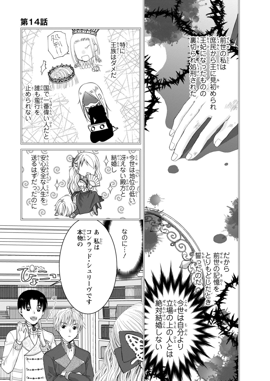 Konse wa Akujo de Ikinobimasu! - Tamanokoshi wa Shibou Flag no de, Ochikobore Muko ni Shimasu - Chapter 14 - Page 3