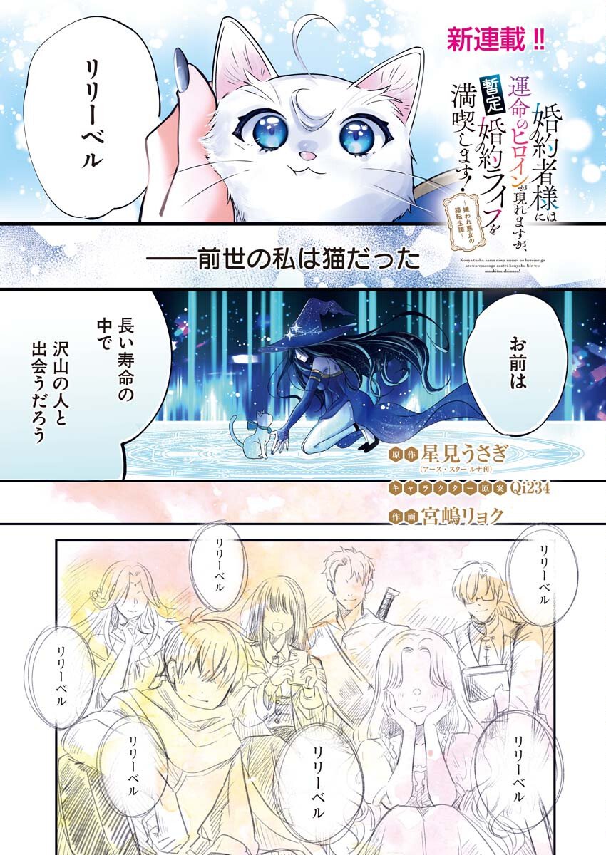 Konyakusha-sama ni wa Unmei no Heroine ga Arawaremasu ga, Zantei Konyaku Life wo Mankitsu shimasu! - Chapter 1 - Page 1