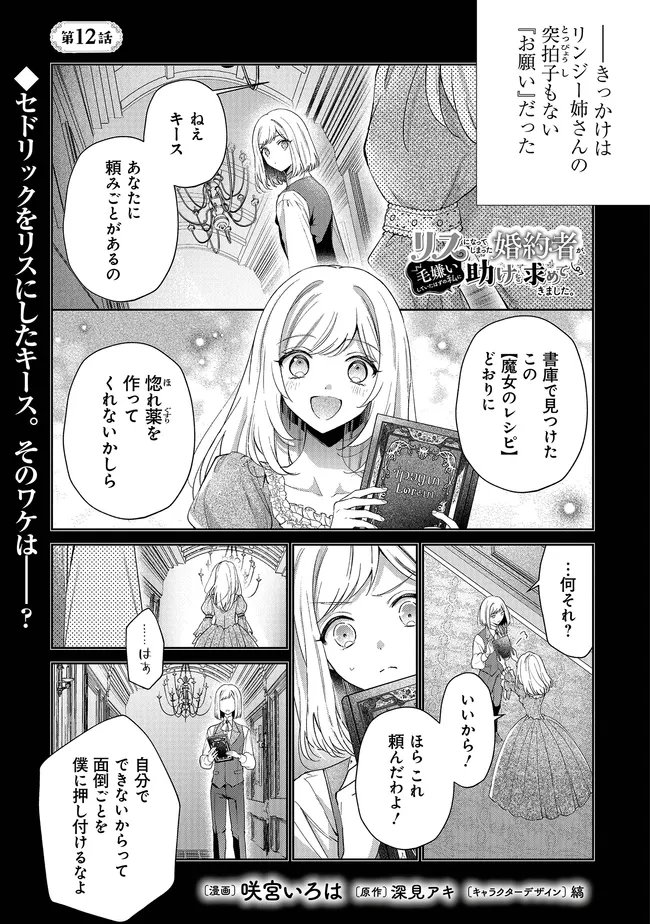 Risu ni Natte Shimatta Kon'yakusha ga, Kegirai Shiteita Hazu no Watashi ni Tasuke o Motomete Kimashita. - Chapter 12.1 - Page 1